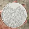 Blumen Untersetzer Silikonform Epoxidharz Kristall Gips Betonform DIY Rund Kaffee Wein Glas Tee Untersetzer Tablett Heimdeko