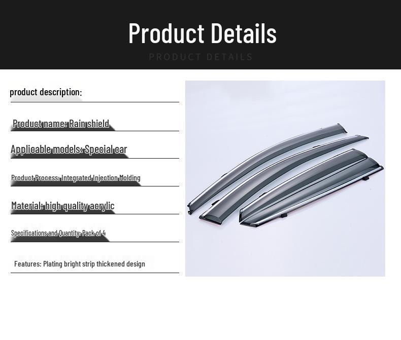 Honda Tenth Gen Accord, Civic, Lingpai, and Fengfan Car Window Rain Visor - Sun and Rain Guard for CR-V, XRV