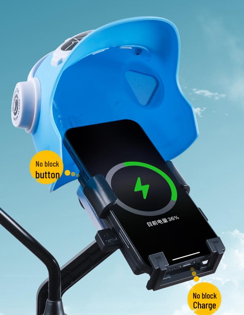 Compact Waterproof Phone Holder with Sunshade for Motorcycle, Scooter & Bicycle Riders.