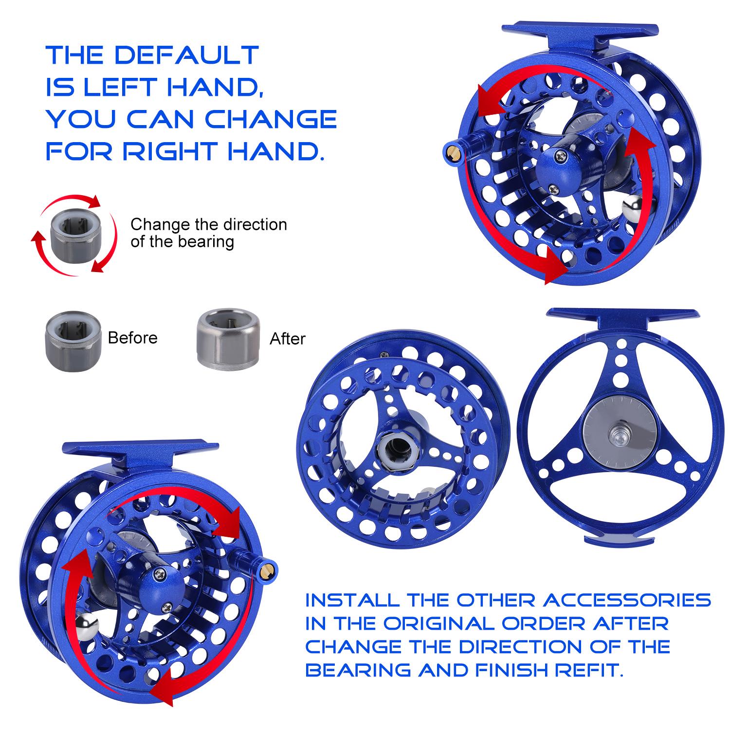 

Sougayilang нахлыстовая катушка высокого качества с большой оправкой из алюминиевого сплава нахлыстом, измененная вручную рыболовная катушка Bule