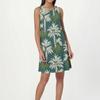 Women's Fashion Beach Dress Sleeveless Round Neck Floral Print Dress