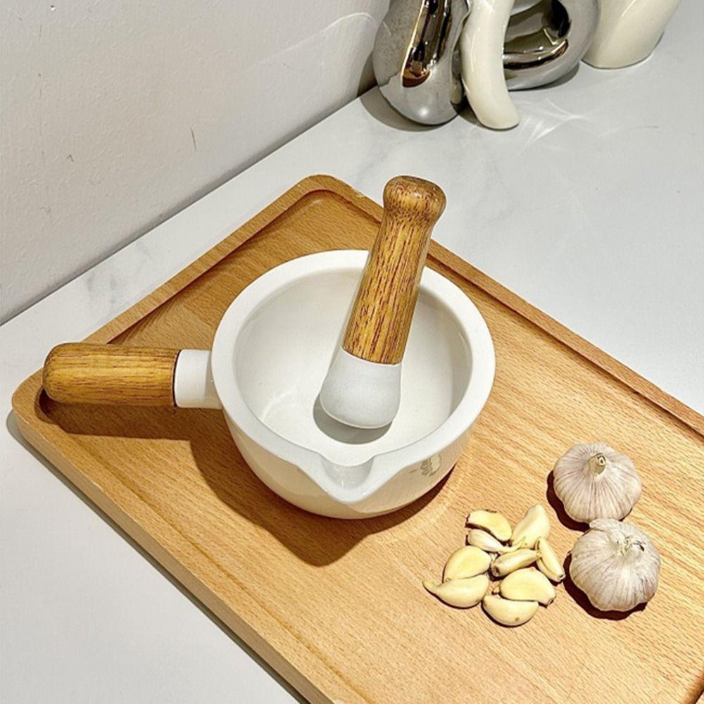 Manual Hand-held Mashing Jar Efficient Grinding Pottery Grinding Bowl  Medicine
