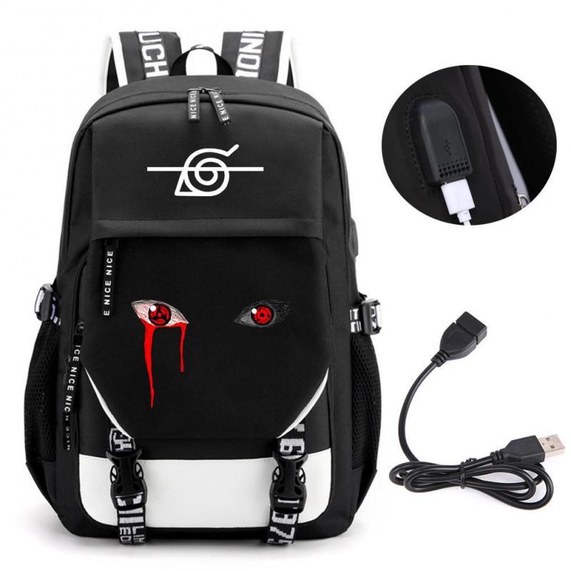 Großes Fassungsvermögen Anime Naruto Inspiriertes Rucksack für Teenager Schüler Tägliche Nutzung Laptop Reisetasche Urbaner Stil