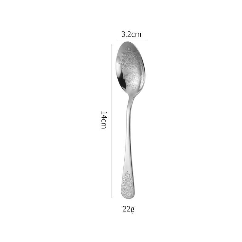 304 stainless steel small waist knife, fork and spoon thickened bright high-end western food steak knife, fork and spoon tableware set