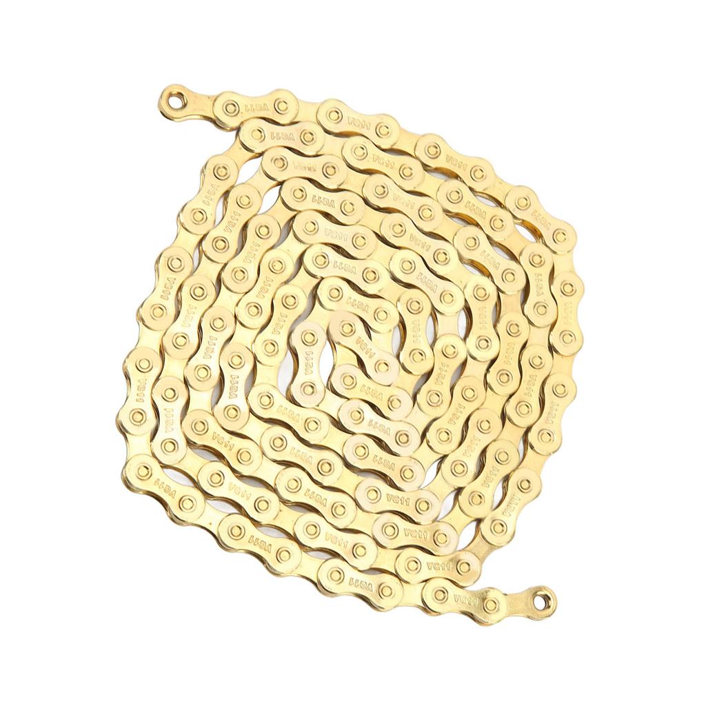 11 Speed Bike Chain 116 Links Mountain Bike Chain Road Bike Chain Accessory Gold Flatbed
