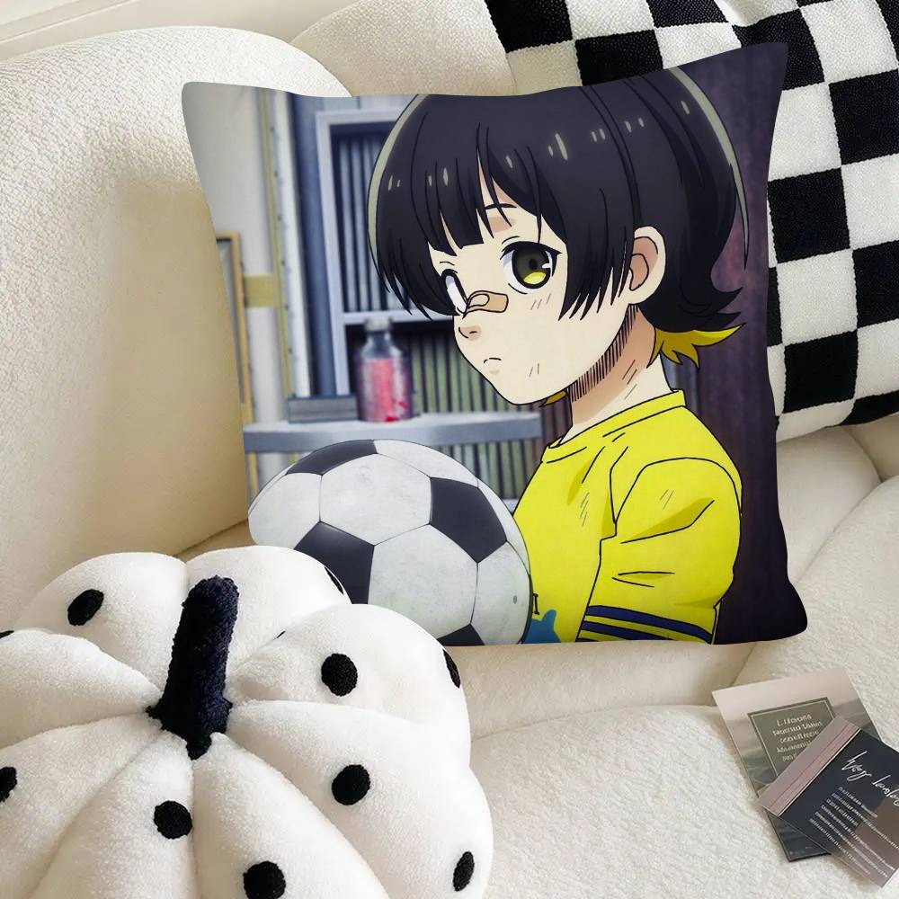 Cartoon Character Meguru Bachira Fashion Square Pillowcase Bedroom Sofa Room Ins Decoration Leisure