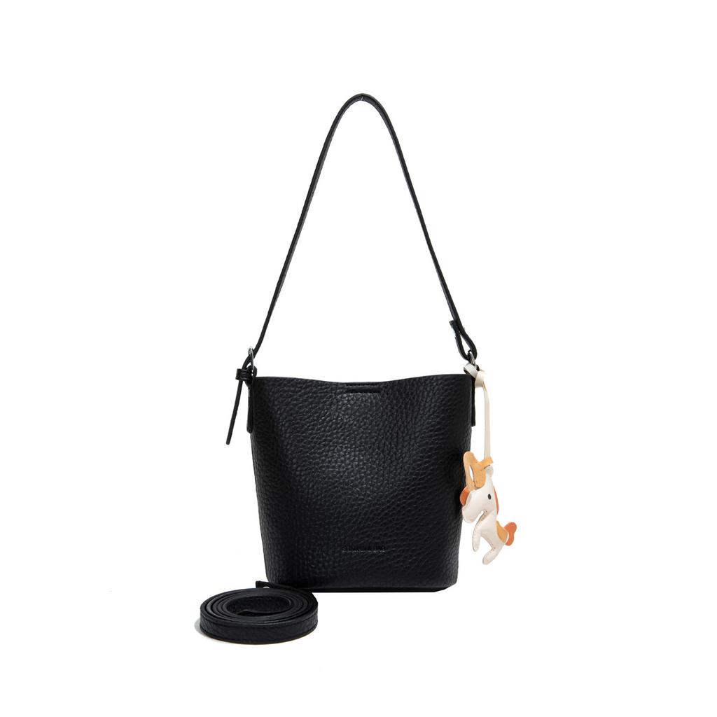 Retro Lychee Muster Pendler Bucket Bag Damen Trend Vielseitig Lässig Einfache Schulter Messenger Bag