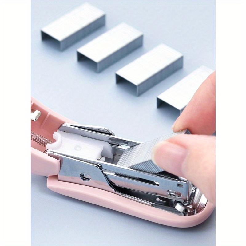 1pc Pink 3-In-1 Mini Stapler, Saddle Stapler and Staple Remover Set (Capacity: 830 Staples) Back To School, Back To School, School Supplies