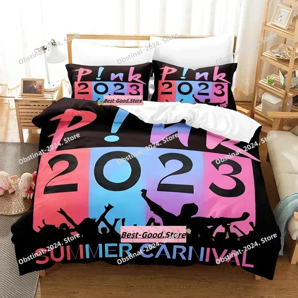 Pink Singer Tour Bedding Set Single Twin Full Queen King Size Bed Set Adult Kid Bedroom Duvetcover Sets Anime Bed Sheet Set