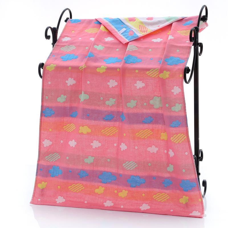 Cartoon Cotton Jacquard Bath Towel - Three-Layer Gauze for Babies, Kids, and Adults 70*140cm