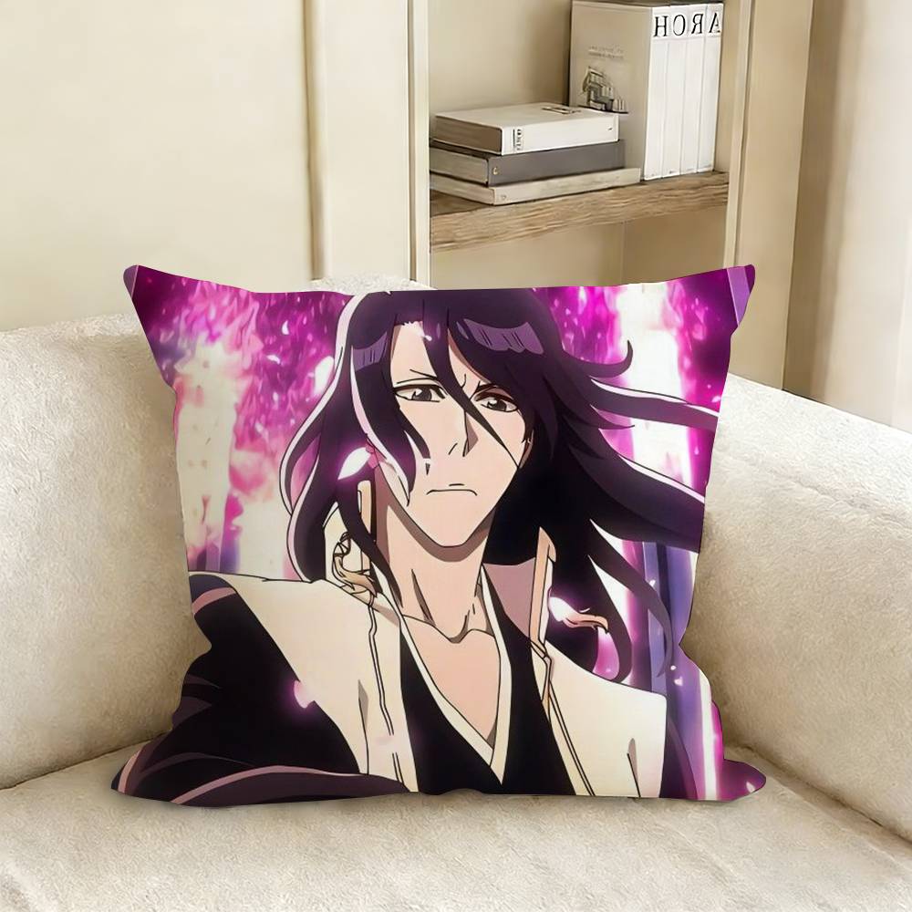 BBleach Anime KKuchiki Byakuya Various Sizes Square Pillow Case For Car Home Bedchamber Decor