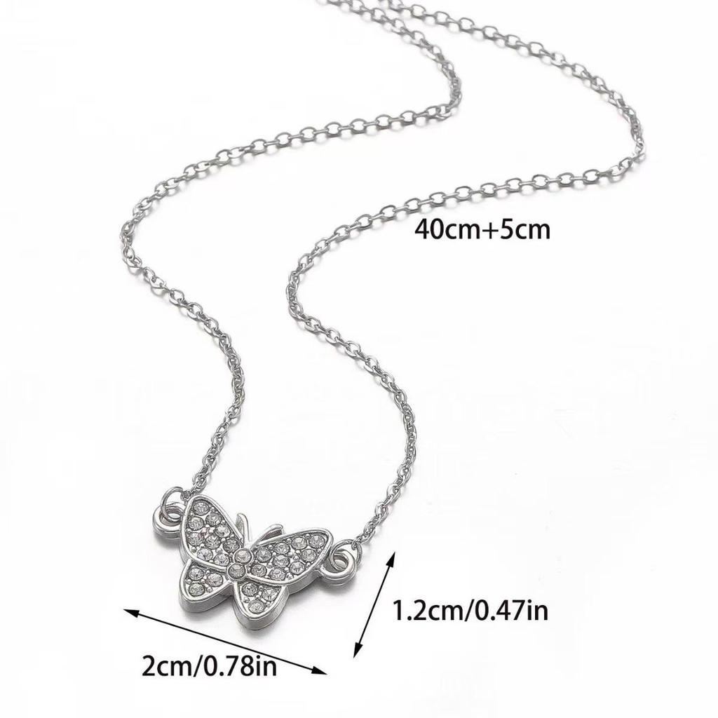 2025 Luxury Diamond Butterfly Choker Necklace for Women – Trendy, Niche Design, Clavicle Chain