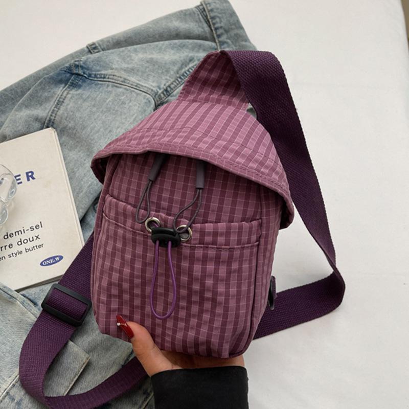 2025 New Niche Design Ins Casual Simple Fashion Shoulder Bag Canvas Mobile Phone Bag Women's Messenger Bag