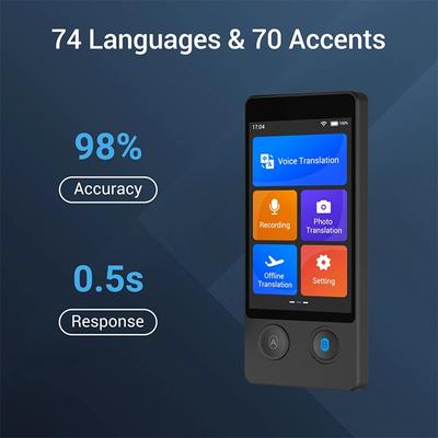 W12 Voice Translator 144 Language 3.7Inch Intelligent Real-time Translation Text Photo Translator Simultaneous Interpretation