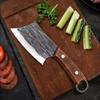 WXCOO Forged Butcher Knife Kitchen Chef Knife Stainless Steel Utility Knife Multifunctioanl Wooden Handle Fruit Slicing Househol