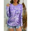 Women's T-shirt 3D Printing Retro Ethnic Floral Print Fashion Long Sleeve Round Neck Regular Tops Holiday Spring Autumn Clothing