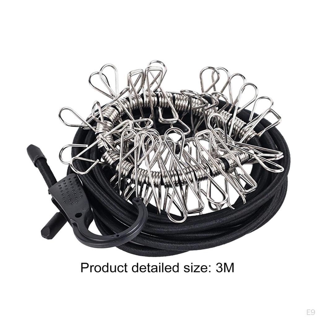 Adjustable Cord Bungie Rope Premium Rubber Easy to Install Strap Clothesline for Luggage