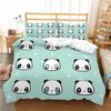 3D Panda Printed Pillowcase and Quilt Cover Household Bedding Set Bedroom Comfortable Bedding