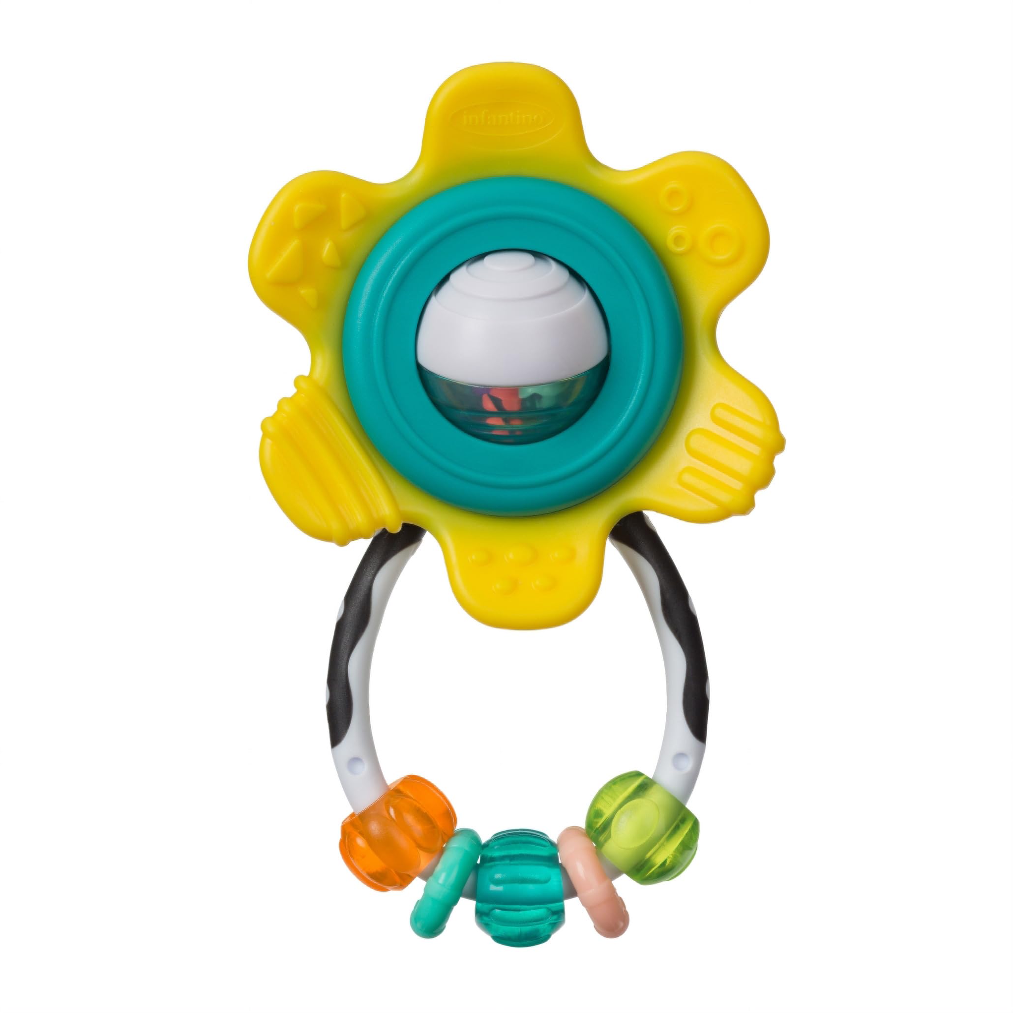 

Infantino Spin Rattle Teether (Yellow) [Authentic Japanese Product] [0 Months+ Baby Teething Toy, Pacifier, Rattle, First Toy, Baby Shower Gift,