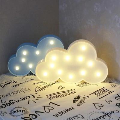 Linda Lâmpada Noturna LED Nuvem Branca / Azul Luz LED Marquise de Mesa Branco Quente Belos Presentes para Crianças Decorações de Quarto de Casamento