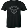 Diamond White Outline Shirt Bling Bling Men's Premium T-shirt Gift Tee