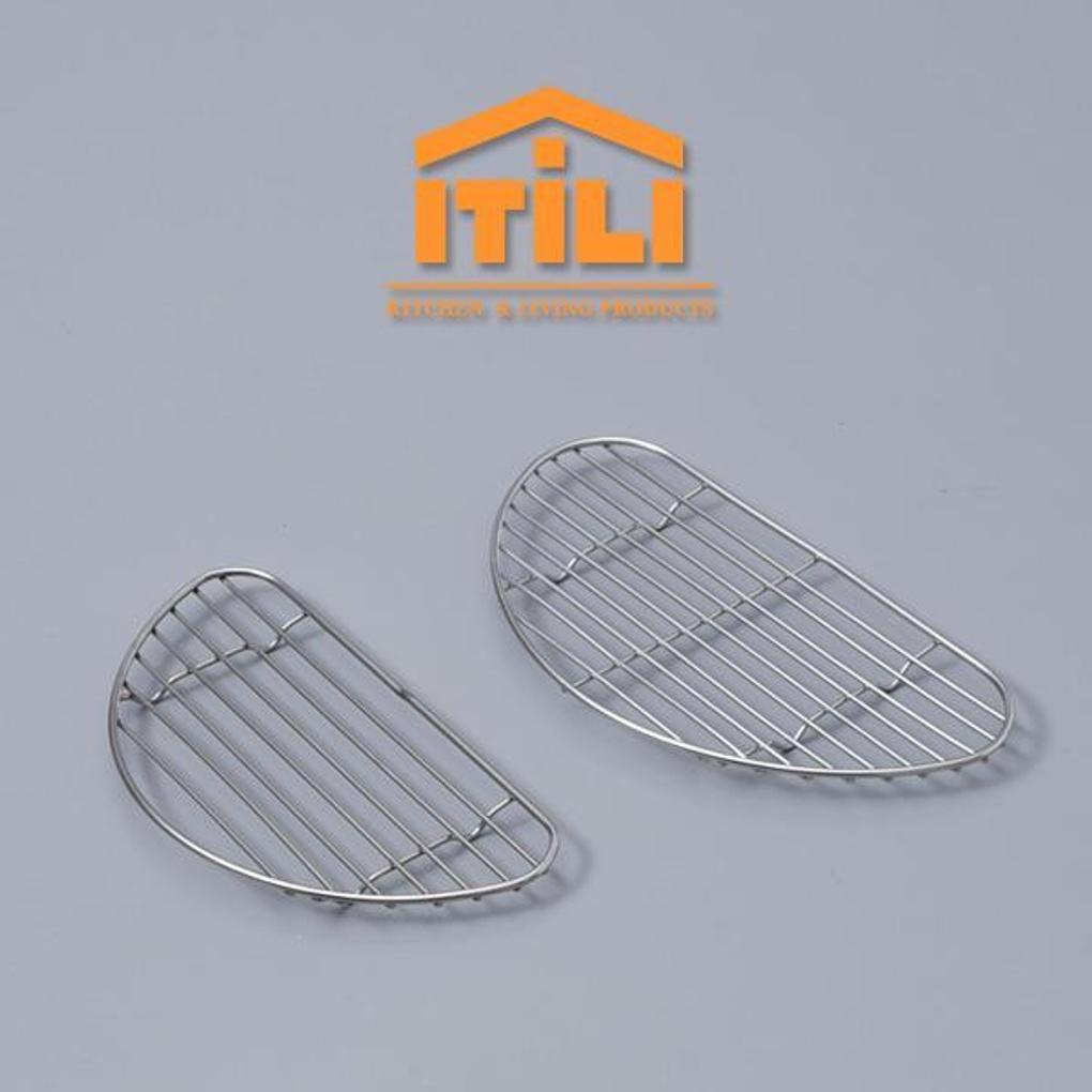 Idily Donkasu Netz Halbmondförmiges Frittiernetz Große Größe