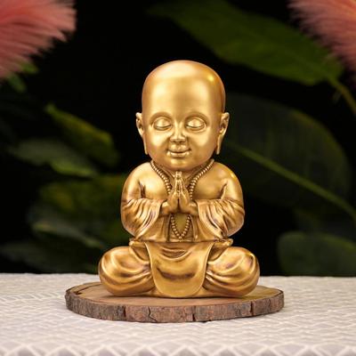 Baby Mönch Statue Mönch Buddha Idol Schauobjekt Figur Gautam Buddha Statue für Armaturenbrett Tischplatte Heimdekoration