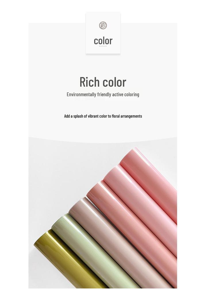 Solid Color Glassine Waterproof Floral Wrap for DIY Bouquets