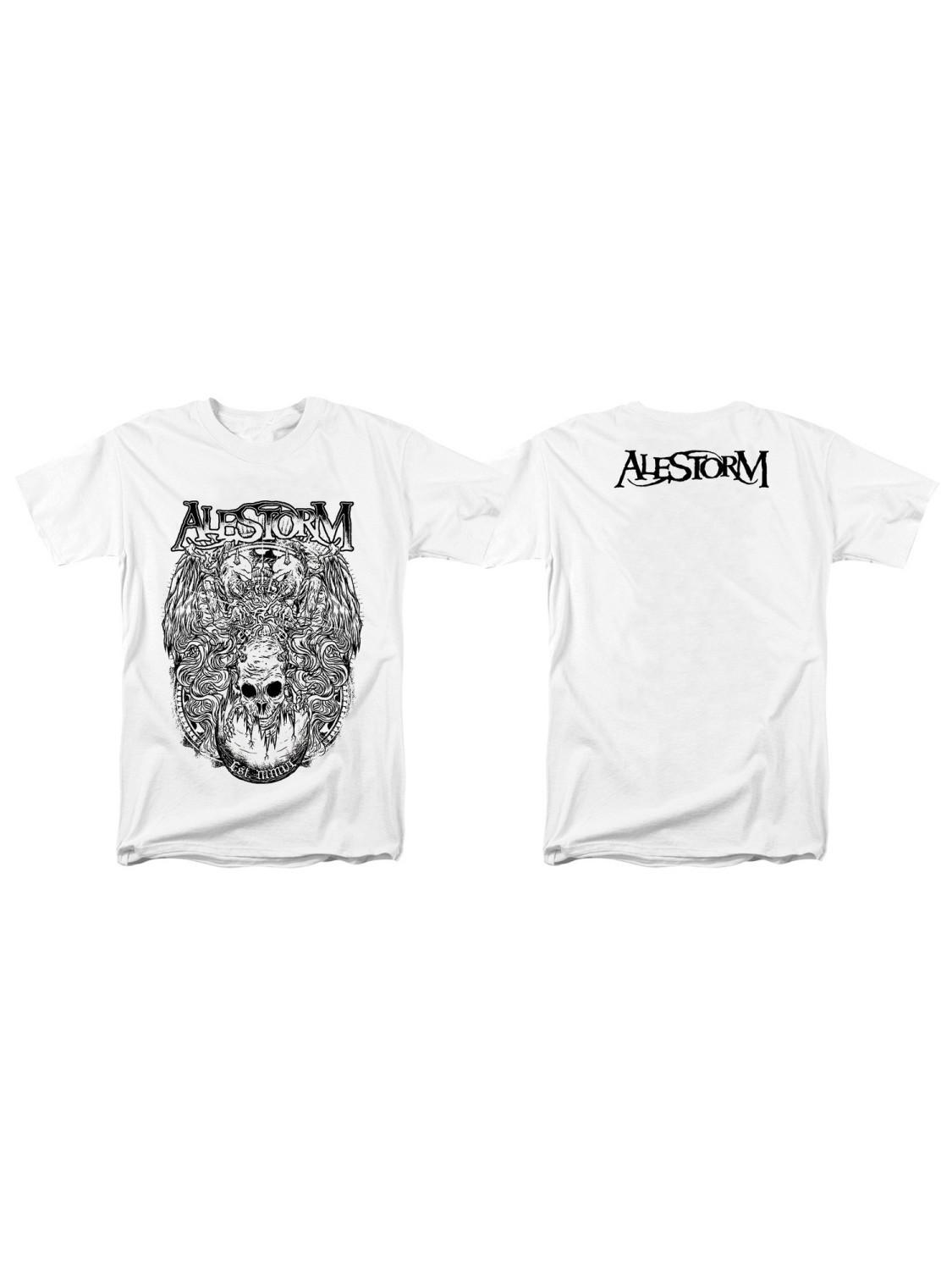 

Alestorm Dead Core Metal Viking Pirate Pure Cotton White Vintage ShortSleeved Tshirt L