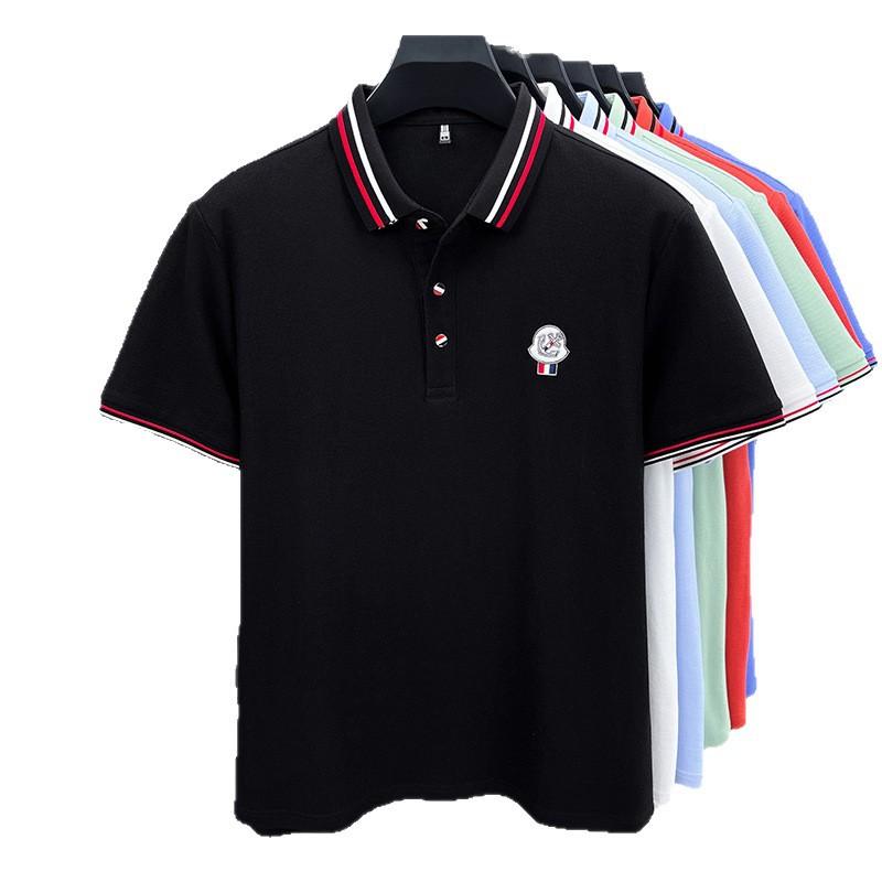 Short Sleeve T-Shirt Lapel Collar Polo Shirt Summer Business Loose Fit Plus Size Top