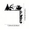 1PC Metal Sleigh Wall Stickers: Door Corner & Party Decor