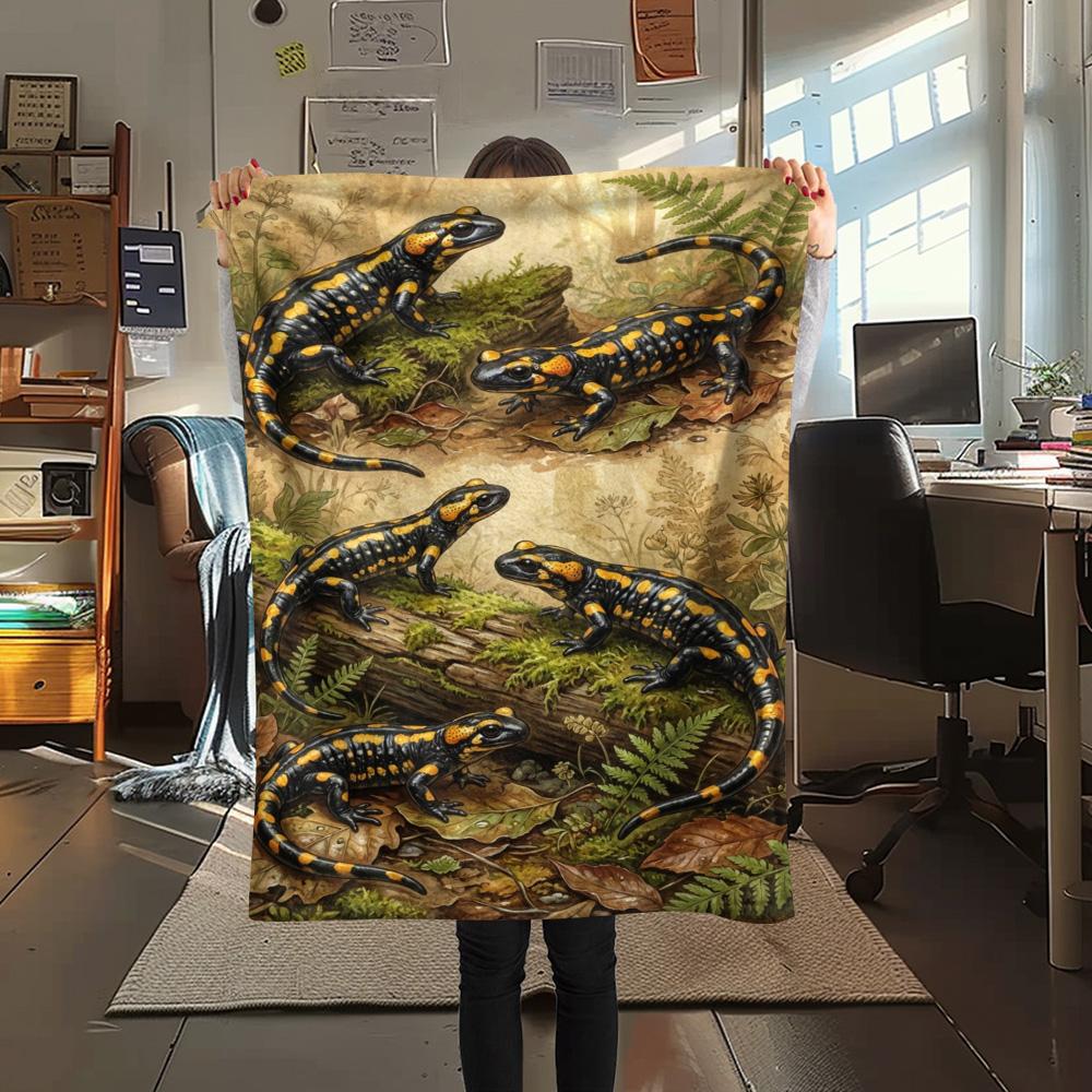1PC Art Print Decor Print FlAannel Blanket, High quality Comfortable for All Seasons, Home Decor, Warmth and Comfort