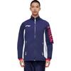 Li Ning Outdoor Casual Sports Zip Stand Collar Long Sleeve Jacket Men Jacket Guangdong-Blue AYYT001-3
