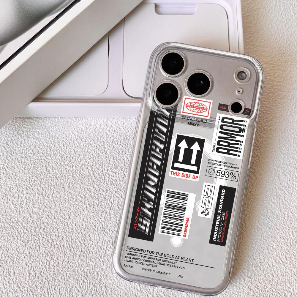 

Fashion S-Skinarma Code Phone Case For iPhone 17 16 15 14 13 12 Pro Max Plus With Magnetic Crystal Clear Case Wireless Charge iPhone 12