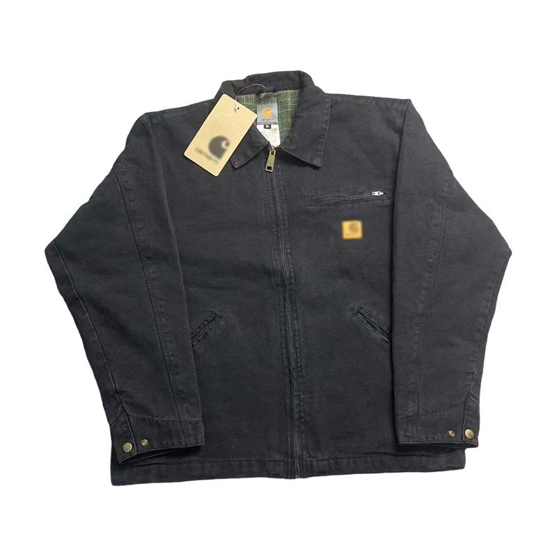 

Washable American Retro Denim Jacket for Spring & Autumn - Distressed Workwear Style S