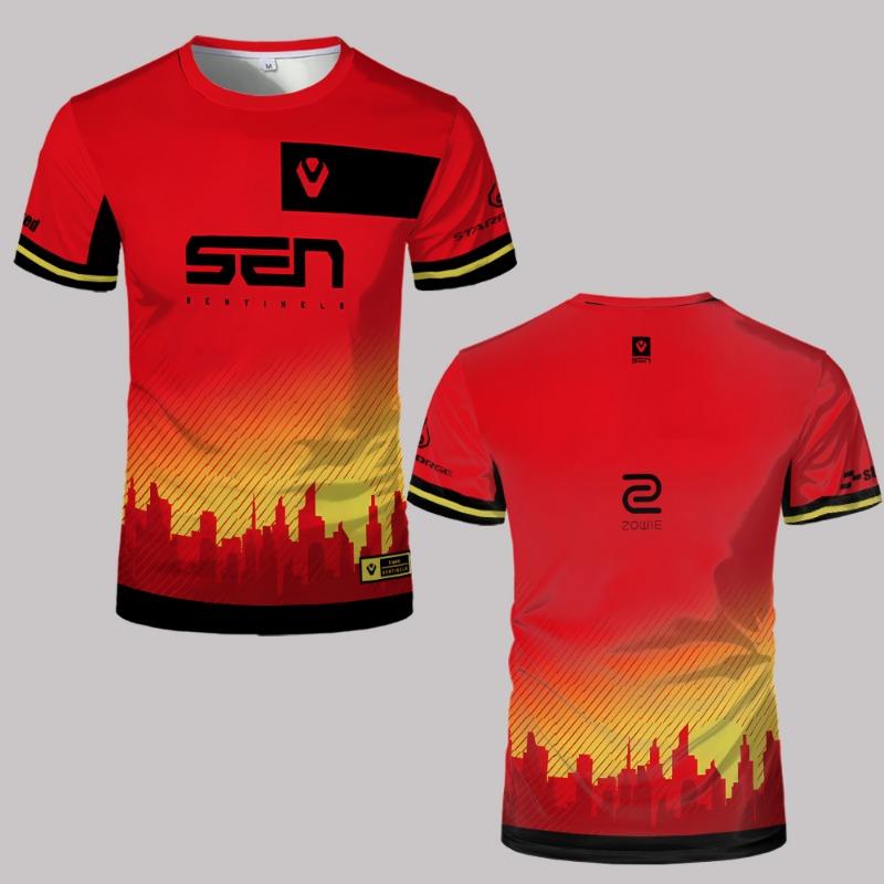 Sentinels Esports Club Uniforms SEN Pro Jersey Professional Players Training Uniform Fans Custom Tops Men's Oversized T-shirts