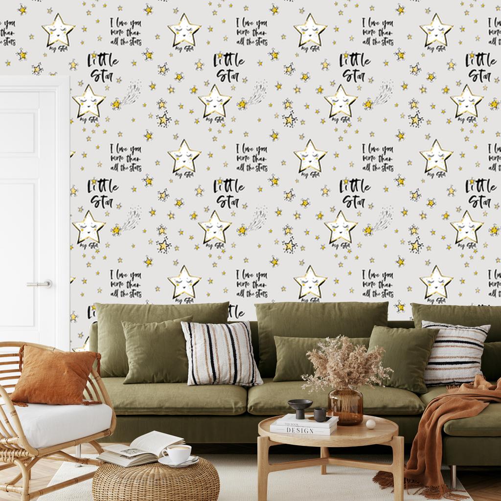 Stars Wallpaper for Living Room and Bedroom 50x1000