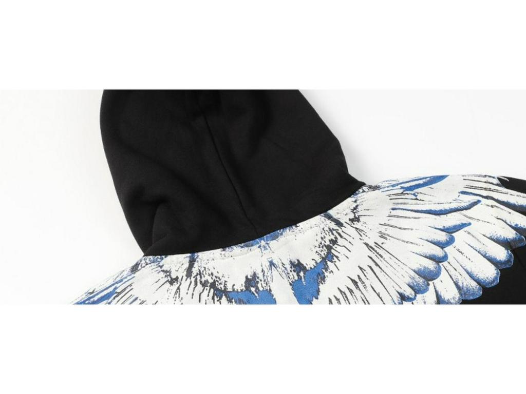 Felpa con cappuccio Marcelo Trendy Feathered Wings: Felpa girocollo unisex con motivo a fulmini e serpenti multicolore Phantom Wings.