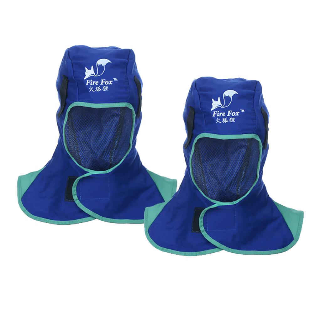 2 Pcs Flame Retardant Safety Welding Neck Head Protective Blue