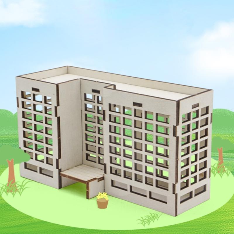 Garden Landscape Ornament Assembling Model Wooden Apartment Outland Model HX6C