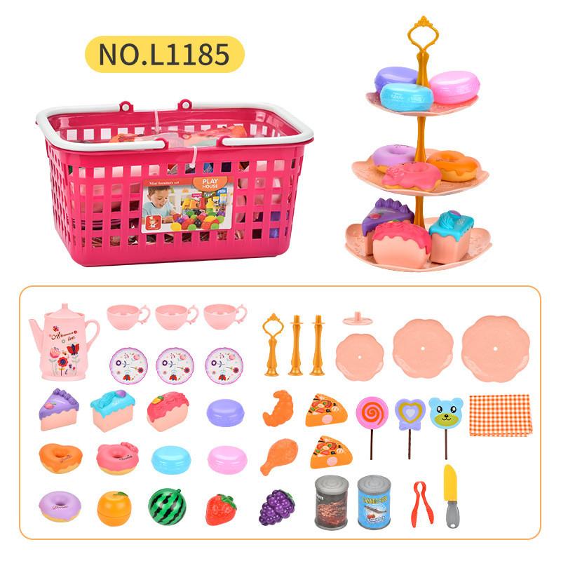

Engaging Piece 40 Kids Tea Party Picnic Toy Set With Assorted Food And Handy Basket For Playtime Delightful