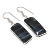 Natural Black Tiger Eye Gemstone Handmade 925 Sterling Silver Earring 1.73" AE-11425