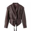 Araltay Western Style Women clothes Autumn New Fashion Slim fit All-Match With Belt Motorcycle Leather Coat Outerwear