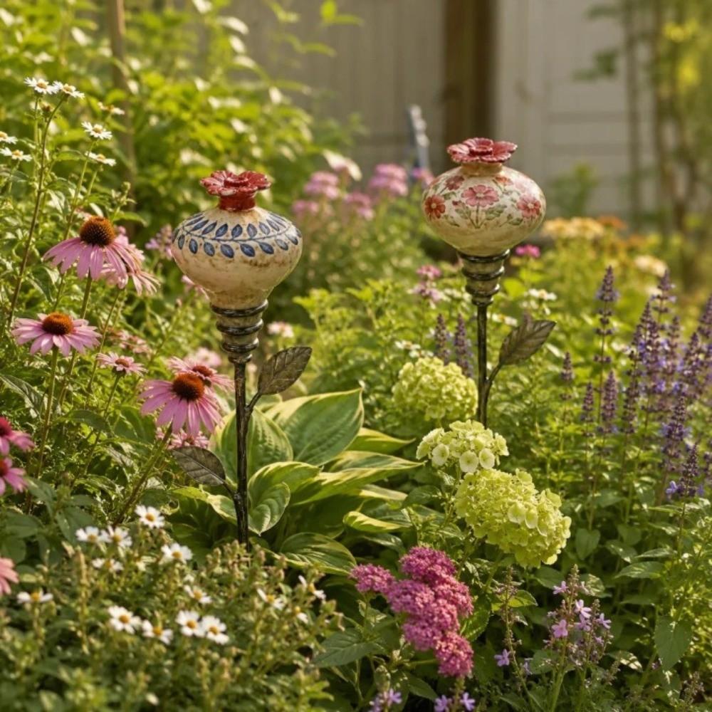 Easy Fill Garden Hummingbird Feeder Ground Stake Garden Bird Feeder Patio Flower Bed
