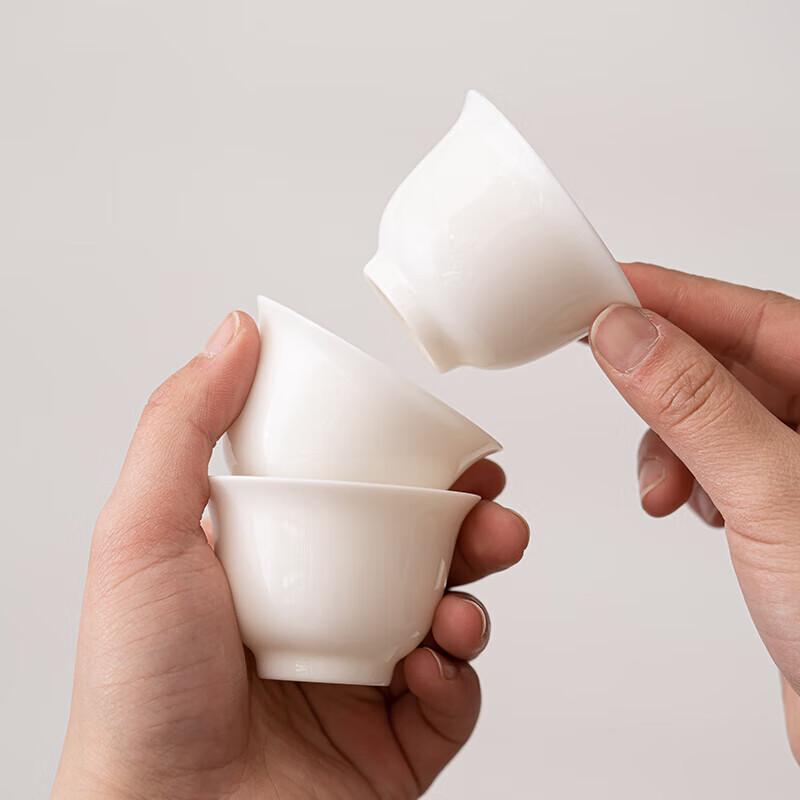 White Jade Porcelain Tea Cup Set