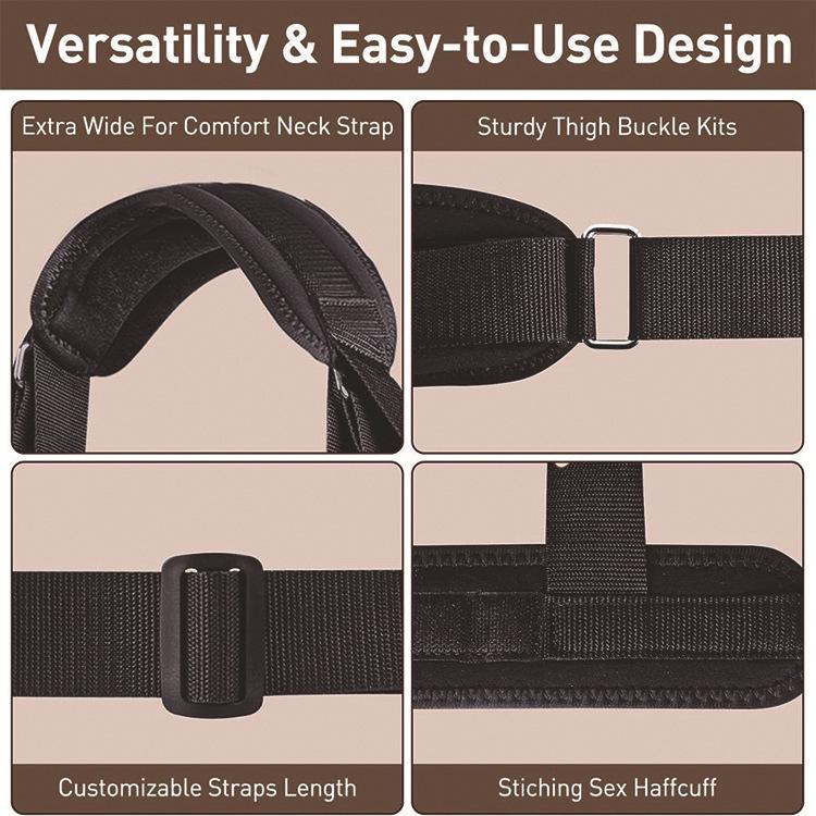 SM All-Body Leg-Spreading Strap: Versatile Hand & Foot Restraint Bondage Toy for Couples