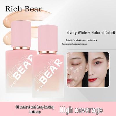 Rich Bear Long-lasting Lightweight Waterproof Foundation for Oil-prone Skin