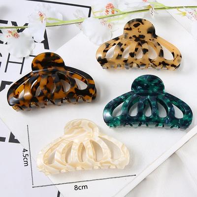 1 Stück Neue koreanische Version Essigsäure-Klammer hohle Temperament-Haarspange vielseitige Haifisch-Klammer High-End-Gefühl einfaches Haaraccessoire