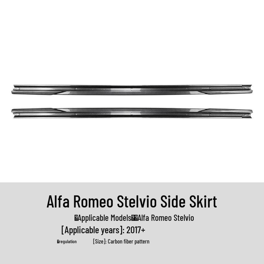 Alfa Romeo Stelvio 2017+ Side Skirt Diffuser Body Kit Modification
