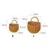 Kitchen Storage Basket With Handle Cute Wall Hanging Woven Basket Kawaii Hanging Storage Basket Kitchen Sundries Organizer